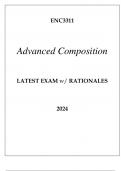 ENC3311 ADVANCED COMPOSITION LATEST EXAM WITH RATIONALES 2024