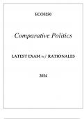 ECO3250 COMPARATIVE POLITICS LATEST EXAM WITH RATIONALES 2024.