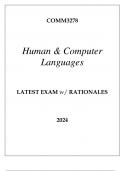 COMM3278 HUMAN & COMPUTER LANGUAGES LATEST EXAM WITH RATIONALES 2024.