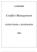COMM3000 CONFLICT MANAGEMENT LATEST EXAM WITH RATIONALES 2024
