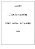ACG3481 COST ACCOUNTING LATEST EXAM WITH RATIONALES 2024.