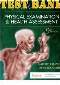 Test Bank Physical Examination and Health Assessment, 9th Edition by Carolyn Jarvis