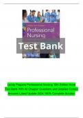 Leddy Peppers Professional Nursing 10th Edition Hood Test Bank With All Chapter Questions and Detailed Correct Answers Latest Update 2024 100% Complete Solution