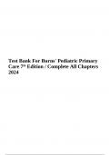 Test Bank For Burns' Pediatric Primary Care 7th Edition / Complete All Chapters 2024