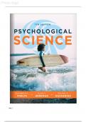 TEST BANK PSYCHOLOGICAL SCIENCE 7TH EDITION BY MICHAEL S. GAZZANIGA | Complete Guide A+