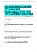 ATI RN Maternal Newborn 2019 with NGN (PROCTORED) NEW FILE  100% VERIFIED ANSWERS