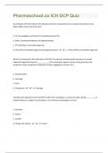Pharmaschool.co ICH GCP 100 Questions and answers