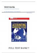 Test Bank For Accounting Information Systems 15th Edition by Marshall B. Romney, Paul J. Steinbart||ISBN NO:10,0135572835||ISBN NO:13,978-0135572832||All Chapters||Complete Guide A+