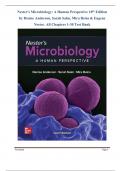 Nester's Microbiology: A Human Perspective 10th Edition by Denise Anderson, Sarah Salm, Mira Beins & Eugene Nester. All Chapters 1-30 Test Bank | (Rated A+) Questions & Answers | Best 2024