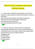 NUR 212 Exam 2 Questions and Answers 2024 / 2025 | 100% Verified Answers