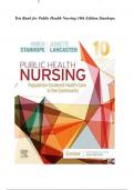 TEST BANK FOR PUBLIC HEALTH NURSING POPULATION CENTERED HEALTH CARE IN THE COMMUNITY 10TH EDITION STANHOPE