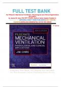 FULL TEST BANK For Pilbeam's Mechanical Ventilation: Physiological and Clinical Applications 8th Edition by James M. Cairo PhD RRT FAARC (Author) latest Update Graded A+      