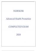NURS6206 ADVANCED HEALTH PROMOTION EXAM Q & A WITH RATIONALES 2024.