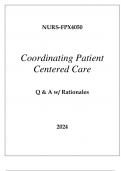 NURS-FPX4050 COORDINATING PATIENT CENTERED CARE EXAM Q & A WITH RATIONALES