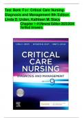 Complete Test Bank Critical Care Nursing- Diagnosis and Management 9th Edition by Linda D. Urden, Kathleen M. Stacy Chapter 1-41