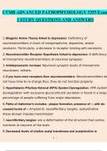 UTMB ADVANCED PATHOPHYSIOLOGY 5355 Exam 3 STUDY QUESTIONS AND ANSWERS A+ VERIFIED
