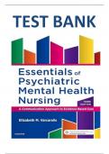 Test Bank for Essentials of Psychiatric Mental Health Nursing: A Communication Approach to Evidence-Based Care 3rd Edition by Elizabeth M. Varcarolis ISBN:9780323389655 | Complete Guide A+