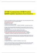  ATI RN Fundamentals 2019B Practice  B(NEW Update Questions And Answers)