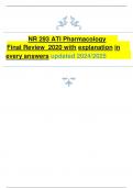 NR 293 ATI Pharmacology Final Review_2020 with explanation in every answers updated 2024/2025