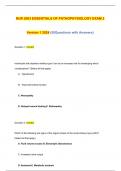 NUR 2063 ESSENTIALS OF PATHOPHYSIOLOGY EXAM 2 Version 1 2024 (50Questions with Answers)