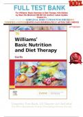 FULL TEST BANK For Williams' Basic Nutrition & Diet Therapy 16th Edition by Staci Nix McIntosh MS RD CD (Author) Latest Update Graded A+    