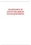 RASMUSSEN 3P EXAM NSG 6020 3P EXAM 2024 QUESTIONS WITH VERIFIED SOLUTIONS