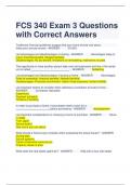 FCS 340 Exam 3 Questions with Correct Answers