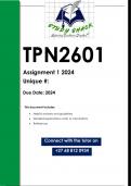 TPN2601 Assignment 1 (QUALITY ANSWERS) 2024