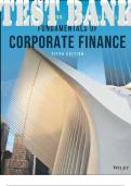 TEST BANK for Fundamentals of Corporate Finance, Enhanced eText 5th Edition Robert Parrino, David Kidwell, Bates & Gillan. ISBN 9781119795384, ISBN-13 978-1119795438 (All Chapters 1-21)