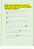 Relias Quiz, Questions and Answers – Exam Latest Updated 2024/2025 Graded A+