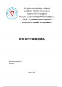 Trabajos de Administración Descentralización y Departamentalización.