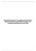 Test bank Varcarolis' Foundations of Psychiatric- Mental Health Nursing 9th Edition Chapter 1-36 Updated Version 2024