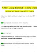 NASM Personal Training Exam Questions and Answers 2024 / 2025 | 100% Verified Answers