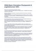 OSHA Basic Orientation Plus(spanish & english)Correct 100%