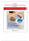 Test Bank For Bates’ Guide to Physical Examination and History Taking 13th Edition By Lynn S. Bickley