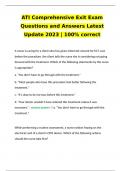 ATI Comprehensive Exit Exam Questions and Answers Latest Update 2023 | 100% correct