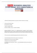 [ECBA] BUSINESS ANALYSIS STUDY-BANK 2024 QUESTIONS & ANSWERS Graded A+