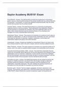 Saylor Academy BUS101 Exam with 100% correct Answers