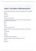 Saylor - Principles of Marketing Exam with complete solutions