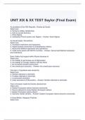 UNIT XIX & XX TEST Saylor (Final Exam) Questions and Answers