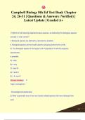 Campbell Biology 8th Ed Test Bank Chapter  24, 26-31 | Questions & Answers (Verified) |  Latest Update | Graded A+