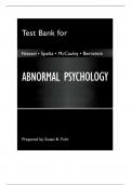 TEST BANK Abnormal Psychology  by Susan K. Fuhr 12 Edition Complete Chapters