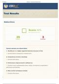 CEUFast - Test Results Medical Errors Questions and Answers.