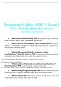 Rasmussen College MDC 1 Exam 2 Questions and Answers (2024 / 2025) Verified Answers