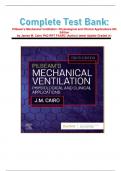 Complete Test Bank: Pilbeam's Mechanical Ventilation: Physiological and Clinical Applications 8th Edition by James M. Cairo PhD RRT FAARC (Author) latest Update Graded A+