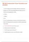 NR 226 Fundamental 2 Exam Questions and Answers 