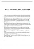 ATI RN Fundamentals Proctored Exam 2023
