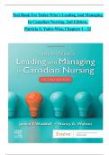 Test Bank - Yoder-Wise's Leading and Managing in Canadian Nursing, 2nd Edition (Waddell, 2020), Chapter 1-32 | All Chapters A+ WORK. LATEST