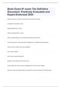Brain Exam #1 exam The Definitive Document: Positively Evaluated and Expert-Endorsed 2024