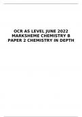 OCR AS LEVEL JUNE 2022 MARKSHEME CHEMISTRY B PAPER 2 CHEMISTRY IN DEPTH